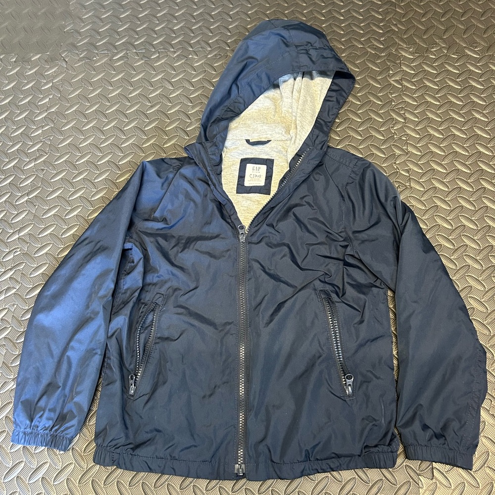 GAP Kids  Navy Hooded Windbreaker